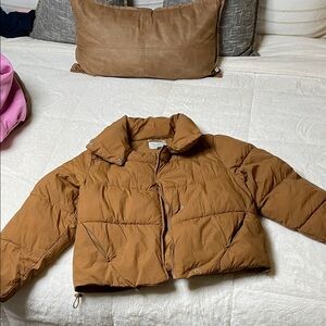 a new day Women's Tan Puffer Jacket